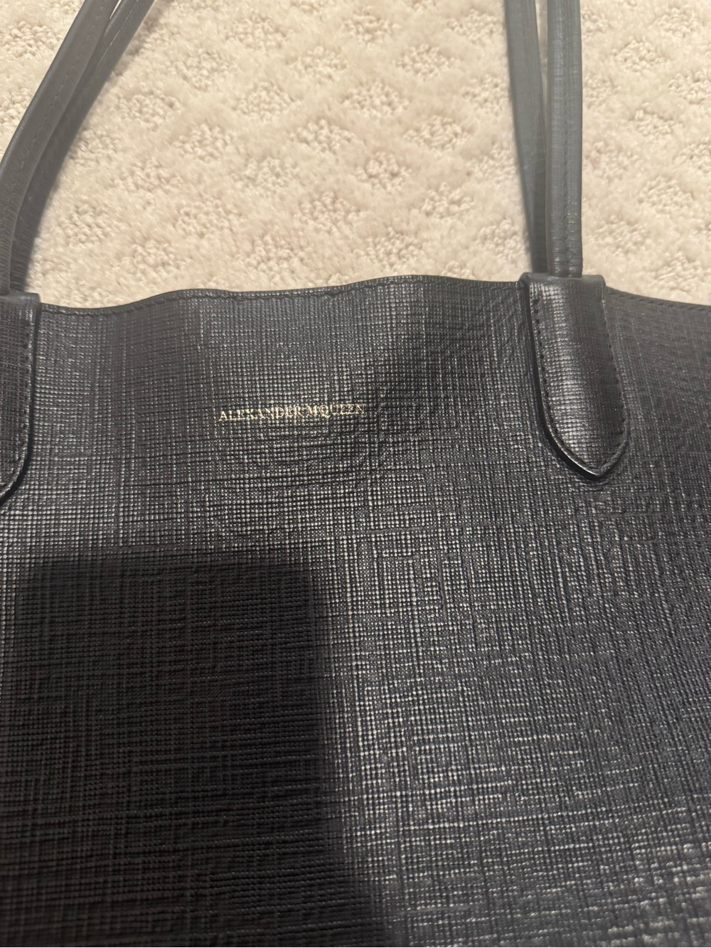Alexander McQueen Black Leather Tote - Picture 2 of 7
